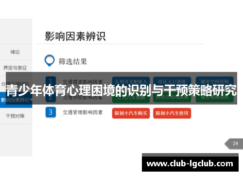 青少年体育心理困境的识别与干预策略研究