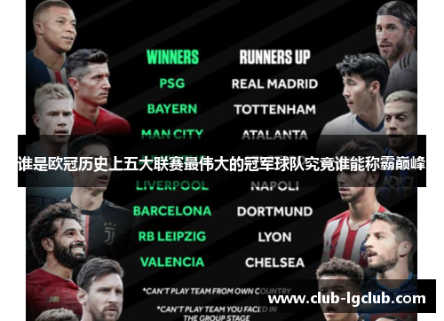 谁是欧冠历史上五大联赛最伟大的冠军球队究竟谁能称霸巅峰