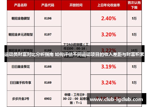 运动员财富对比分析指南 如何评估不同运动项目的收入差距与财富积累